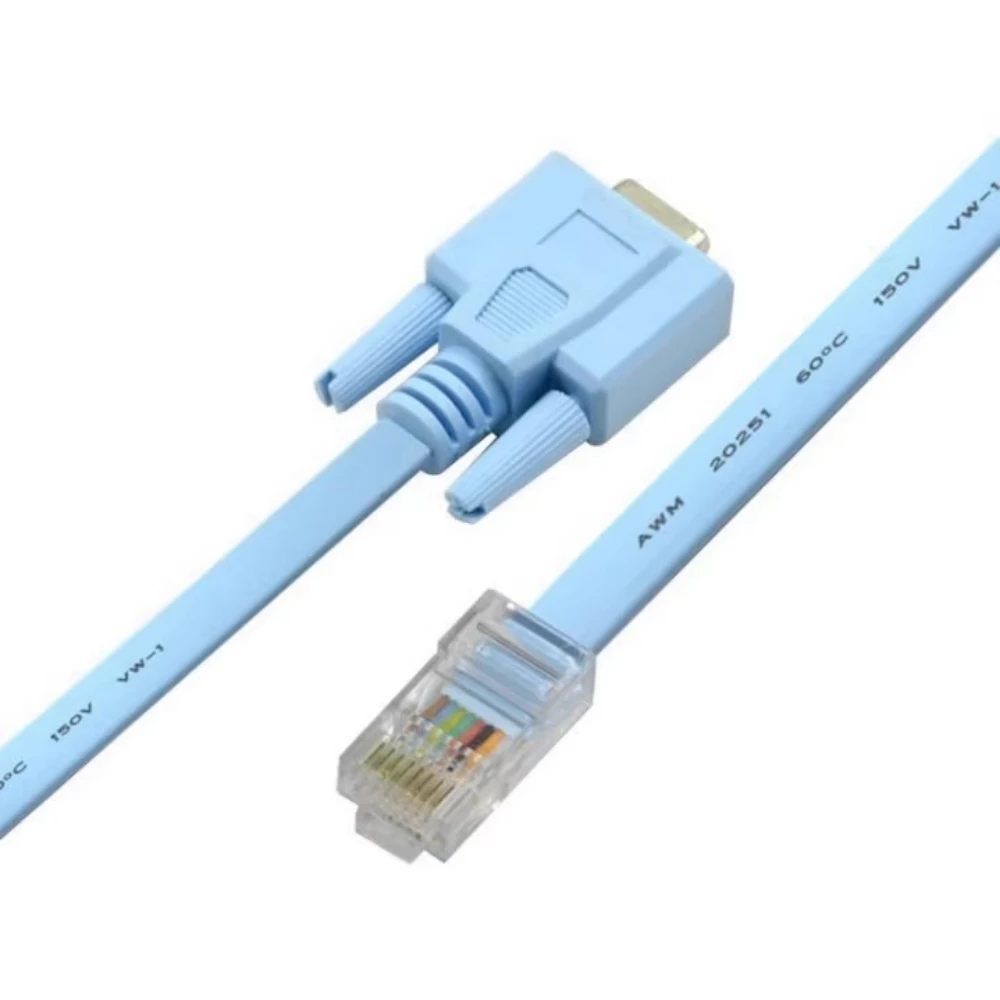 كابل وحدة التحكم USB RJ45 Cat5 إيثرنت إلى RS232 DB9 COM منفذ تسلسلي أنثى التمديد راوتر كابل محول الشبكة الأزرق 1.5/1.8/3/5 متر #3