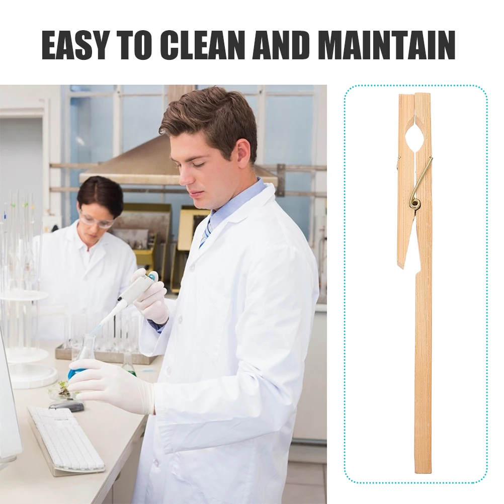 

20 Pcs Test Tube Clamps Bamboo Clips for Fixing Tubes Experiment Tools Lab Glassware Accessories Test Tube Rack Laboratory