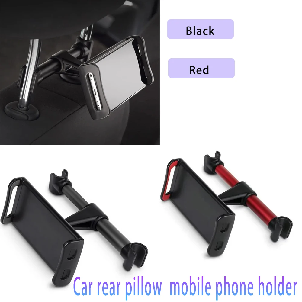Soporte para teléfono y tableta para coche, soporte práctico ajustable para respaldo de asiento, soporte para ipad para coche, rotación del reposacabezas, soporte para teléfono móvil