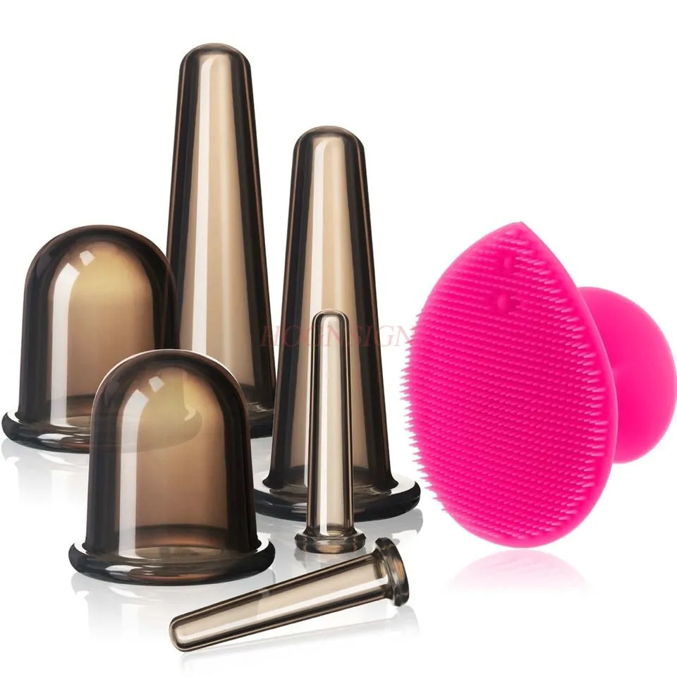 

7Pcs Cupping Facial Set for Face Eye Cupping Massage, Facial Cupping Set Silicone Cups with Exfoliating Brush for Face Neck Skin