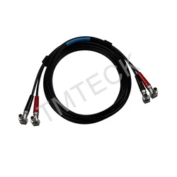 DUAL RG174 Ultrasonic cable for Flaw Detector, compatible with style 90 degree Lemo 00 to 90 degree Lemo 00
