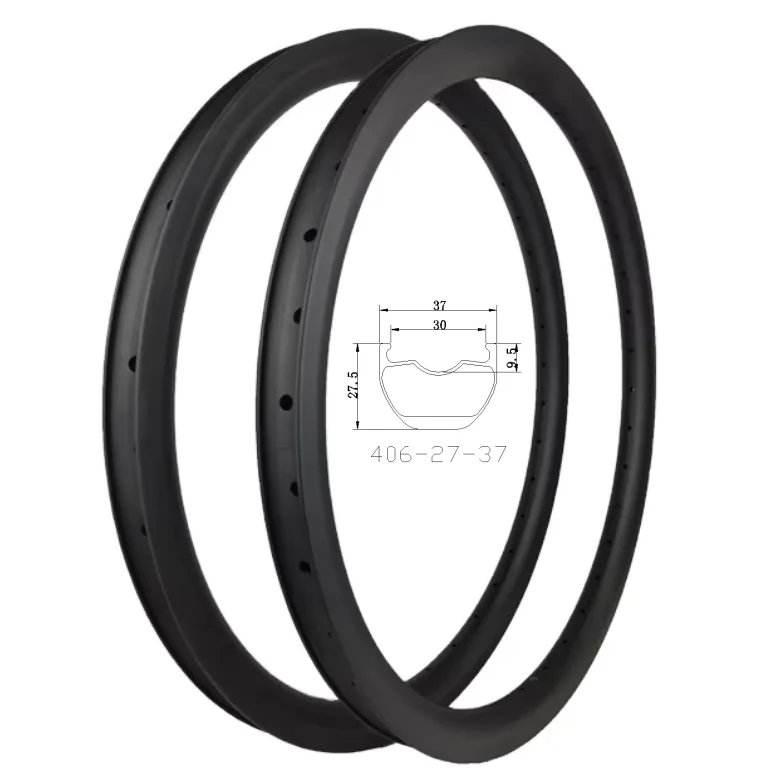 

20-inch 406 carbon fiber BMX tire rim with a depth of 27mma width of 37mmand an airless design a carbon fiber bicycle rim406 rim