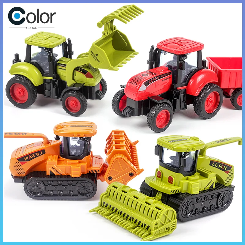 Modello di raccolta del trattore a inerzia per bambini Giocattolo Ingegneria Veicolo da trasporto Ragazzi Giocano a auto Non-Rtr da collezione Pressofuso in metallo