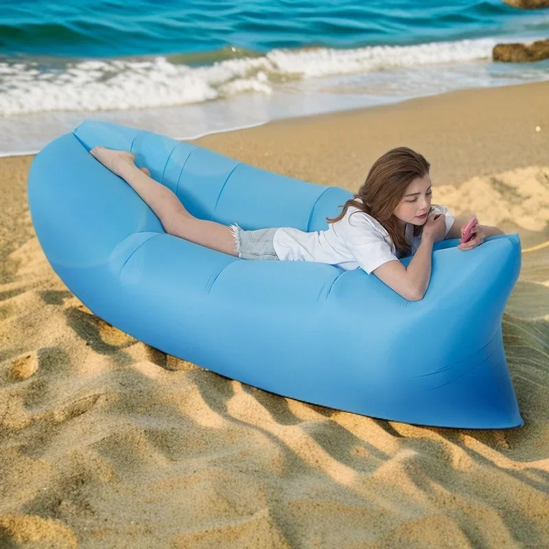 

Outdoor Portable Lazy Inflatable Sofa, Water Beach Grass Park Camping, Foldable Air Bed Camping Inflatable Sofa Portable 2