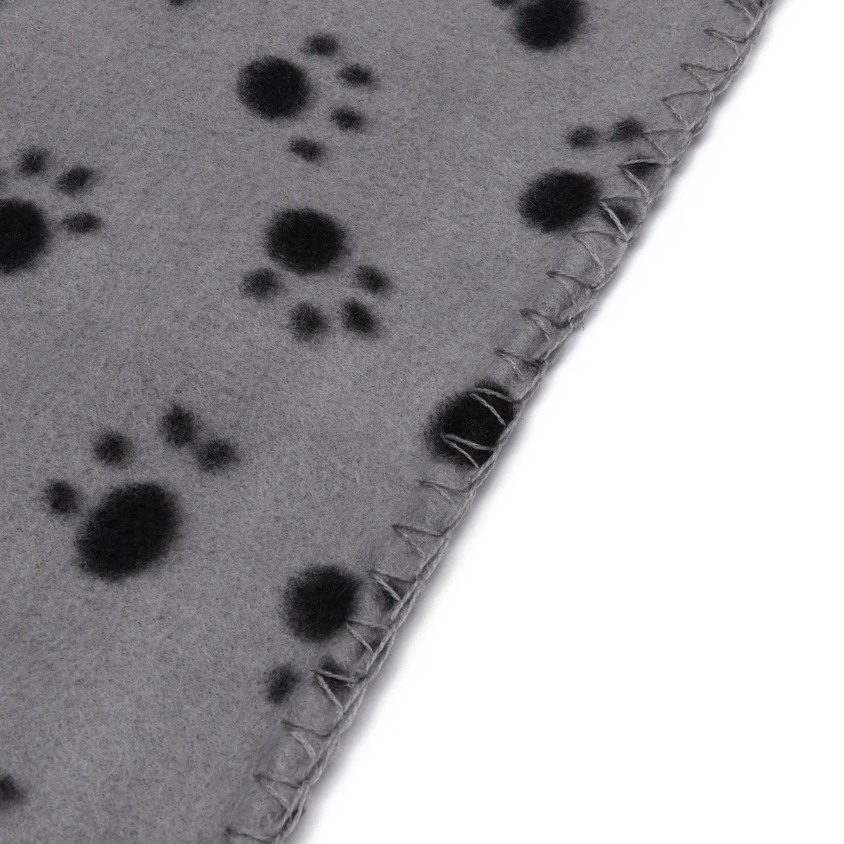 

Pet Double-Sided Fleece Blanket Dog Cat Animal Paw Pattern Grey Background Puppy Kitten Bed Sleep Mat Warm Soft Comfort