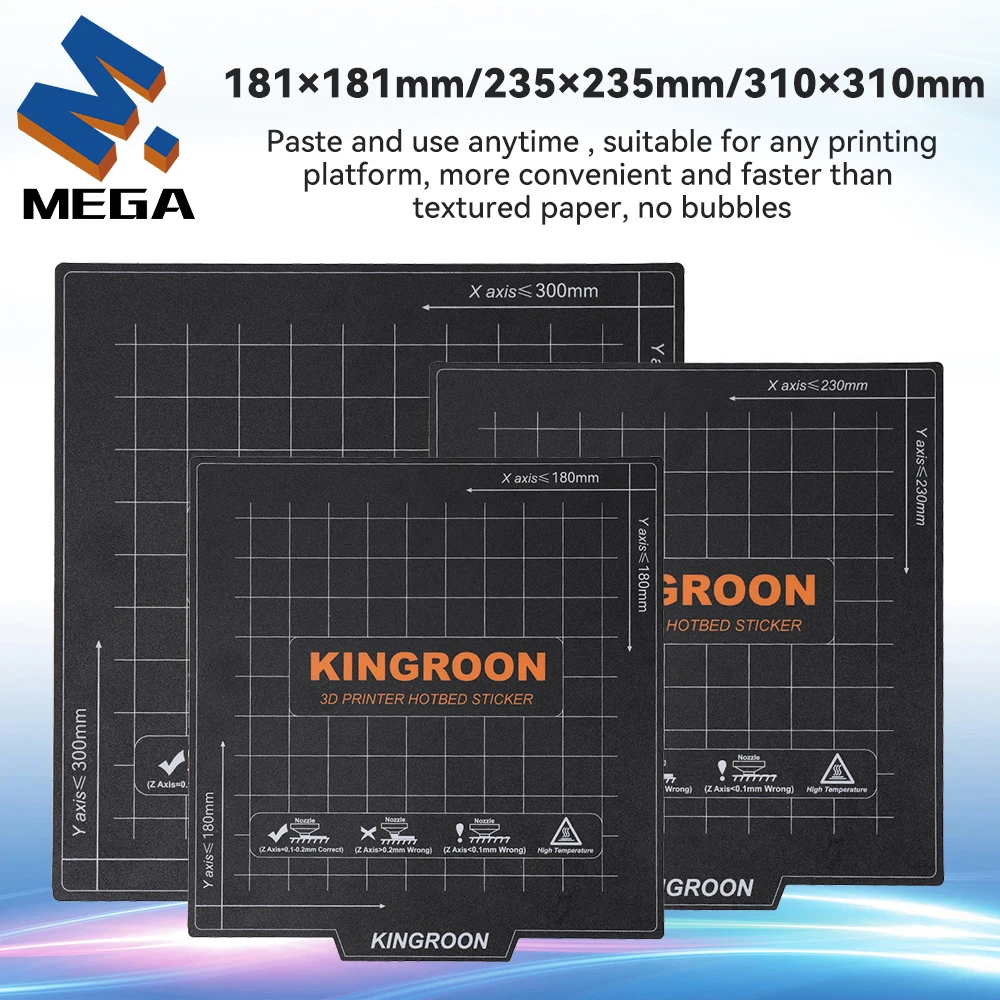 

Build Plate Magnetic Heatbed 181 235 310 mm 3D Printer Hot bed Sheet A+B Soft Magnet Build Plate For KP3S KP5L Ender 3