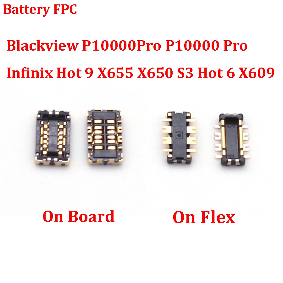 

2Pcs New Battery Flex Clip Holder FPC Connector Plug Board For Blackview P10000Pro P10000 Pro Infinix Hot 9 X655 X650 S3 6 X609