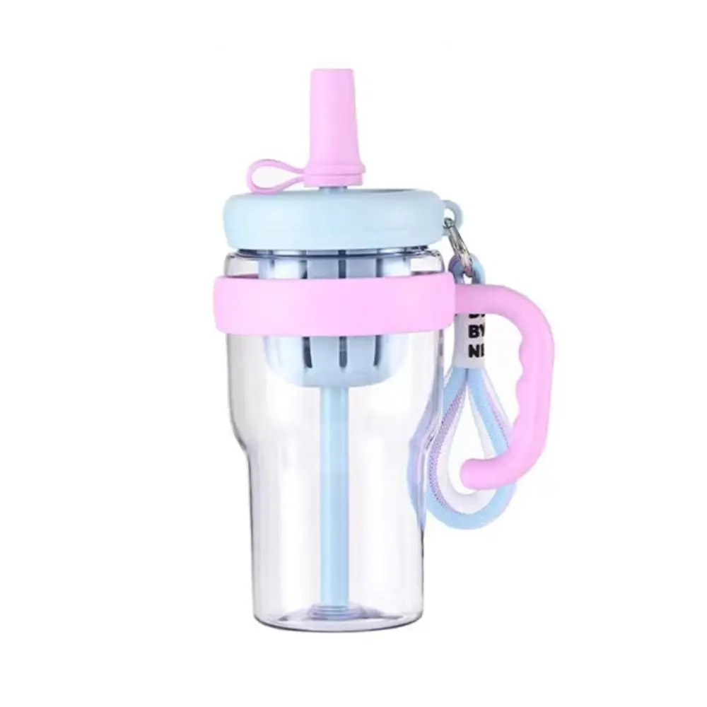 Good-looking Water Bottle with Straw Tea Infuser Leak-Proof Sports Water Bottle Colorful Large Capacity Lucky Belly Cup Home