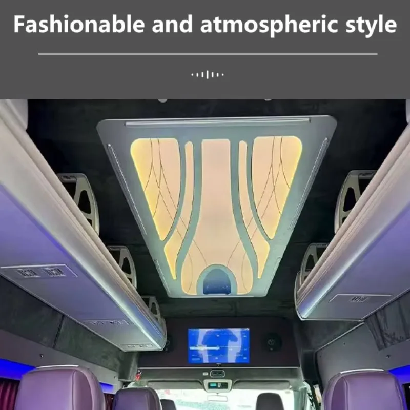 Suitable for Business Van and RV Interior Roof Modification Universal Ceiling Light Three-Color Blue White Warm Light