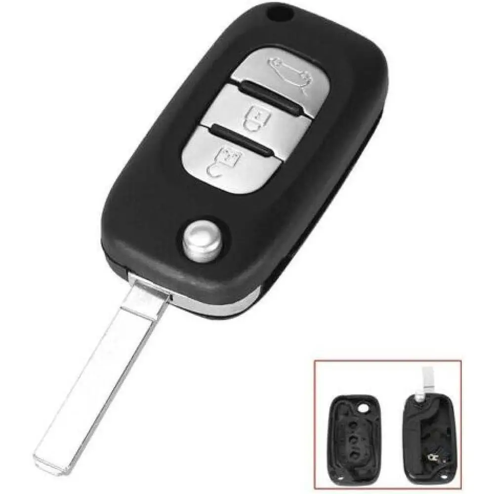 70x35x15mm Car smart Remote Key FOB 3 Button Flip Case Universal Black 3V 3A 1W for various vehicle models