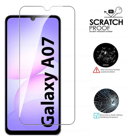 3 шт. стеклянный чехол для Samsung Galaxy A07 4G, закаленное защитное стекло для Samsung A07 A 07 07A, защитная пленка для экрана