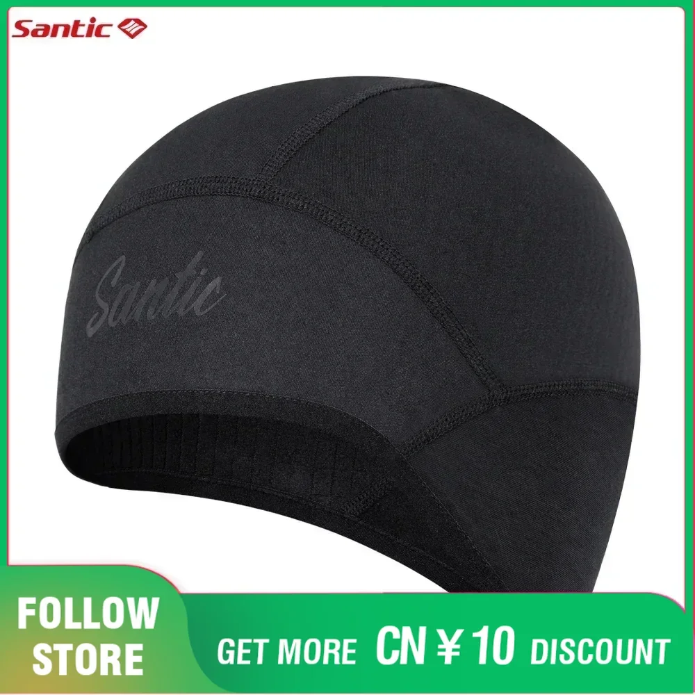 Santic Cycling Cap Men\'s Winter Outdoor Sports Thermal Bicycle Hats Mountain Bike Riding Cap Fleece Warmer Windproof Equipment