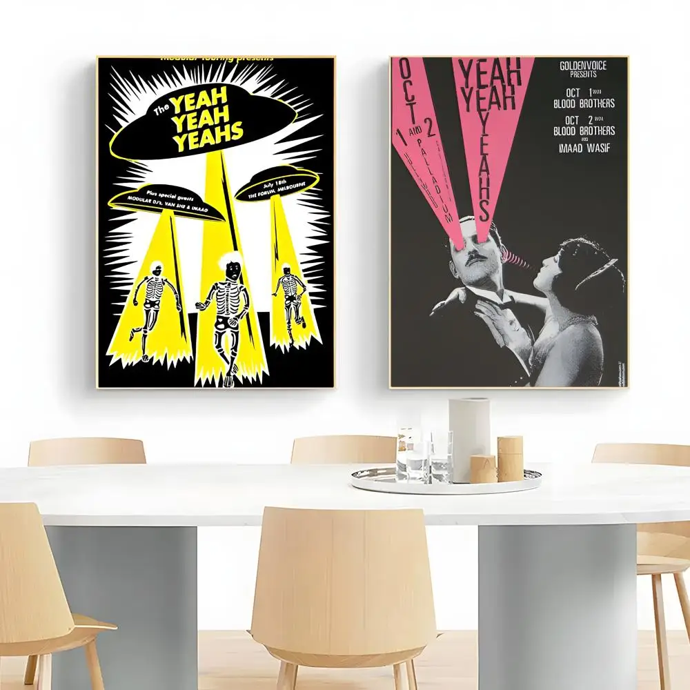 Energetic Indie Rock Y-Yeah Yeah Yeahs Poster Wall Art Print Decorative Mural Home Decor Gift Unframed