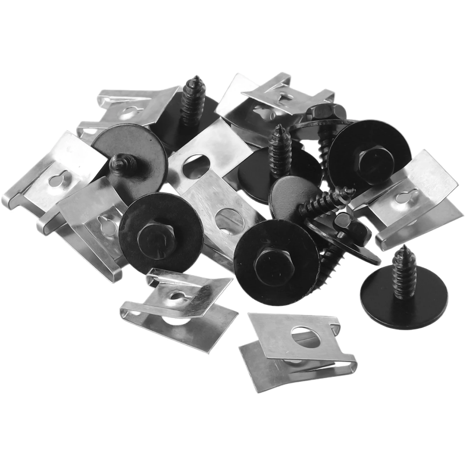 Brand New Screw Fastener Replacement Screw Clips Silver 20pcs Socket Accessories Tapping Undertray Splash Guard