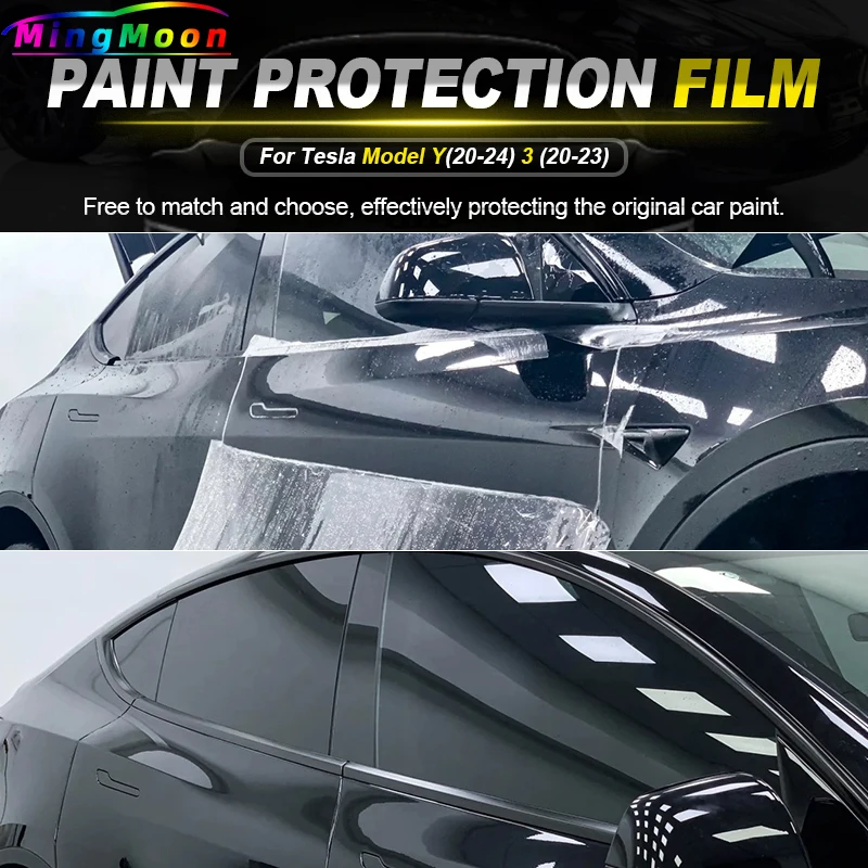 Paint Protection Film Clear Bra PPF Anti Scratch PreCut Car Body Film Cover For Tesla Model Y 3 Car Sticker 2020-2024