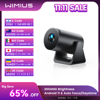 Wimius L1 Mini Projector 1080P Support 300 ANSI Android 11 Wifi Bluetooth Projector Auto Keystone Home Projector Portable