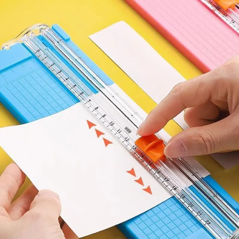 Portable Double Sided A4 Paper Cutter Mini Durable Trimmer for Student Schoolwork Office File Photo Cutting Tool