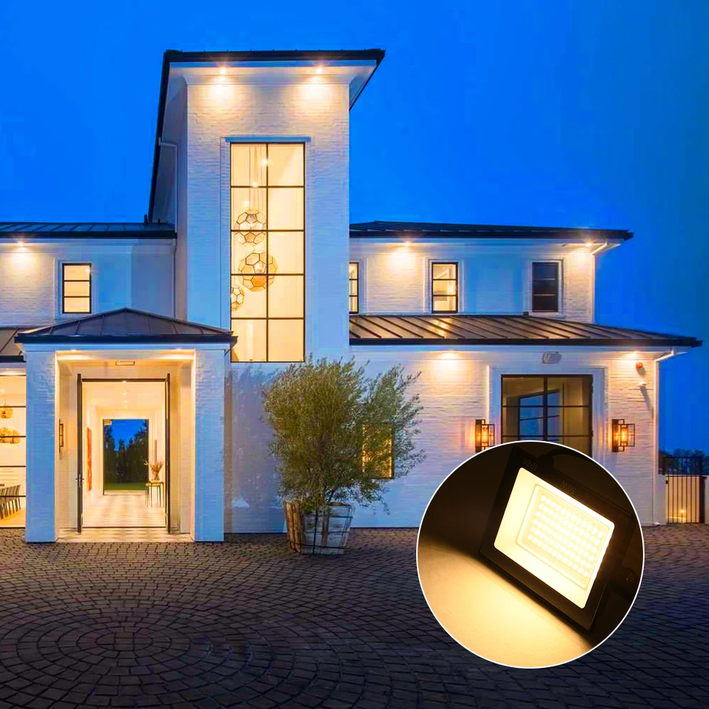 IP66 LED Holofote 10W 20W 30W 50W 100W AC220V Refletor Refletor Externo Luz de Rua Led Lâmpada de Parede Exterior Para Jardim