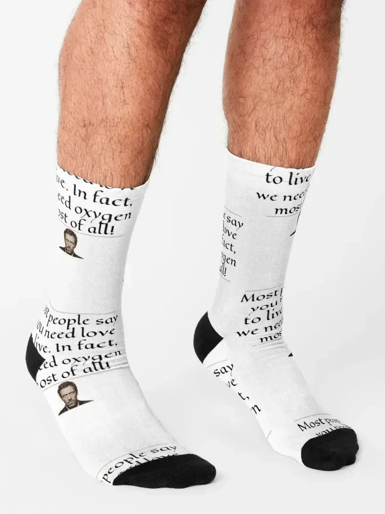 Dr. House and his vision of love.... Socks happy FASHION set halloween Male Socks Women's