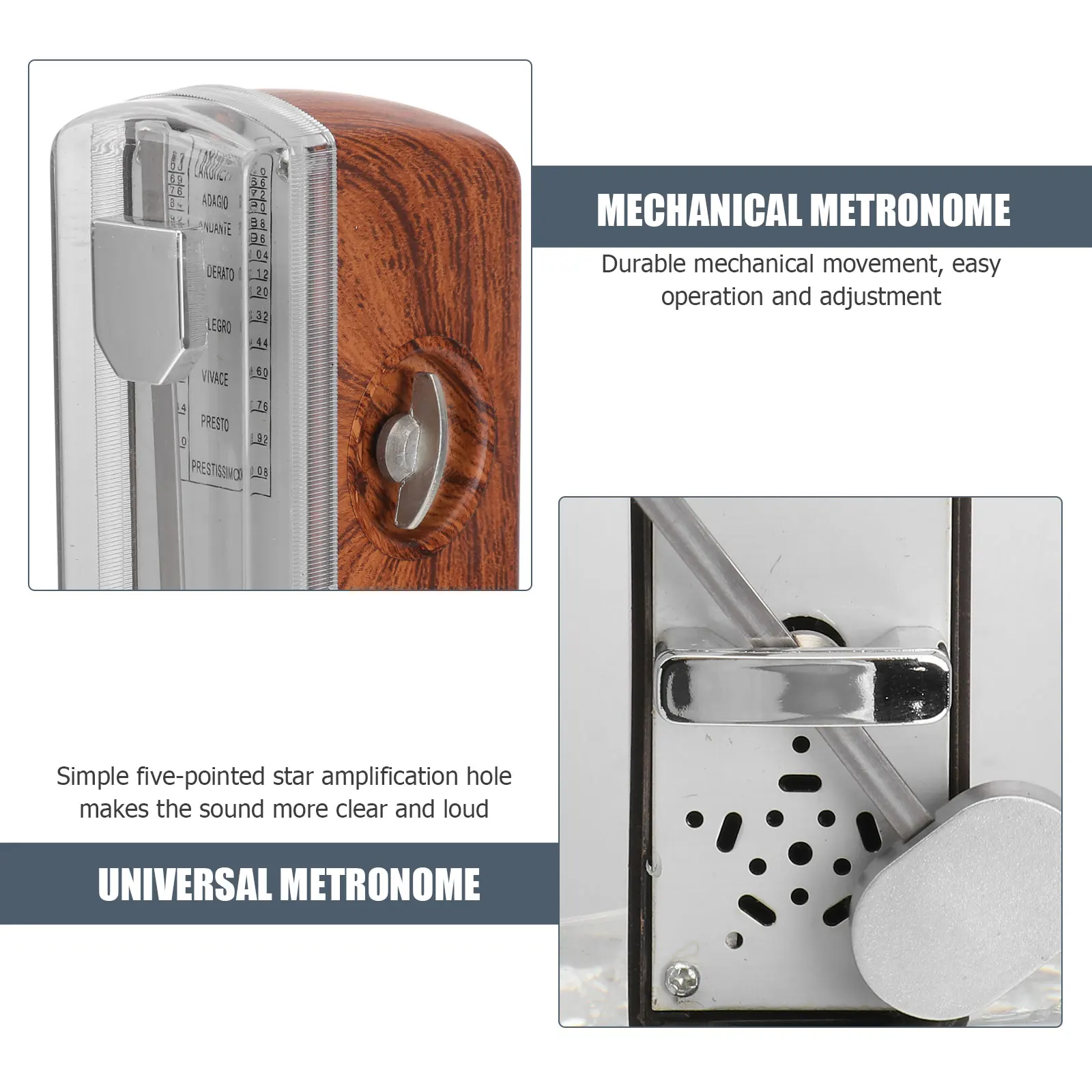 

1Pcs Mechanical Metronome Universal Mini Portable Metronome for Guitar Piano Violin Guzheng Beginners Music Practice Accessory