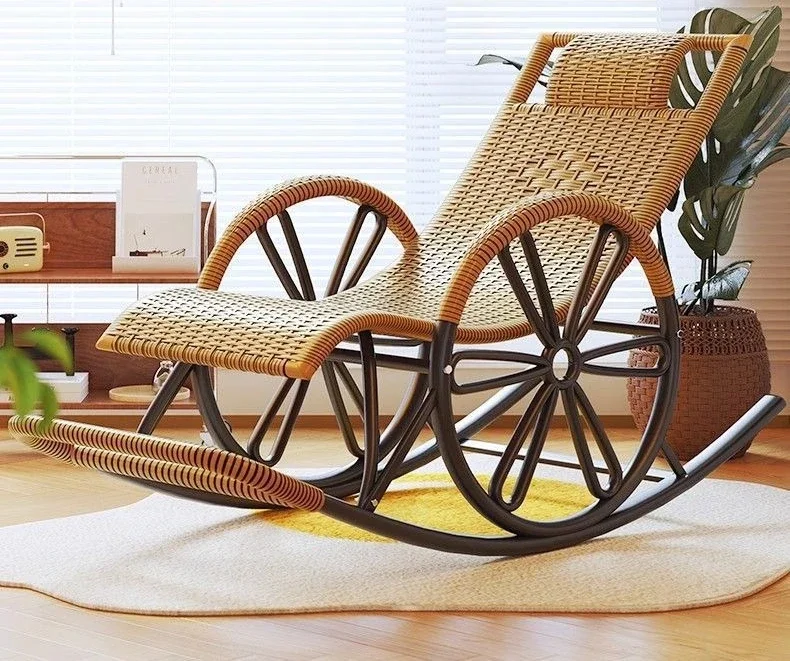 Balcone, casa, poltrona reclinabile, tempo libero, pigro, pausa pranzo, soggiorno, anziani