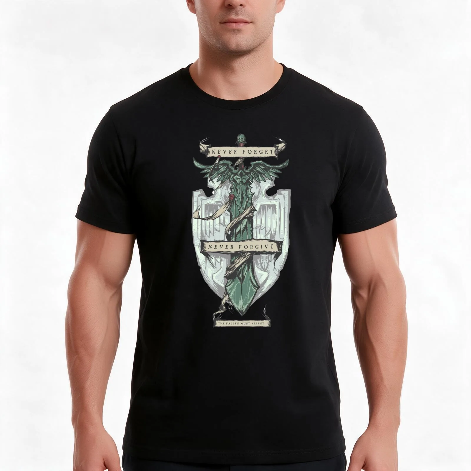 Never forget T-Shirt, Summer Casual Cotton Tee, Oversized Streetwear Tops, Vintage Graphic Print, Loose Fit Short Sleeve