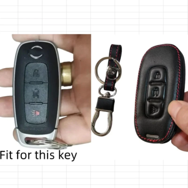 

3 Buttons Full Cover Car Remote Fob Key Case Keychain For Nissan