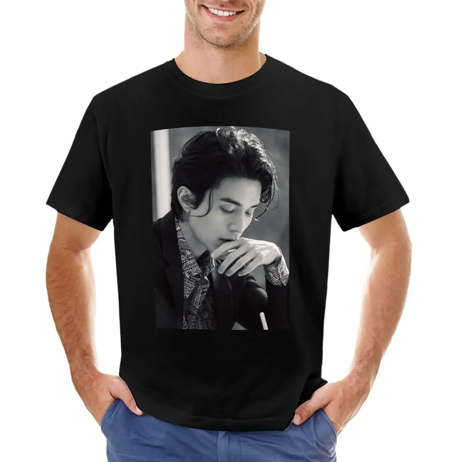 

Мужская футболка lee dong wook, модная одежда, простые белые футболки