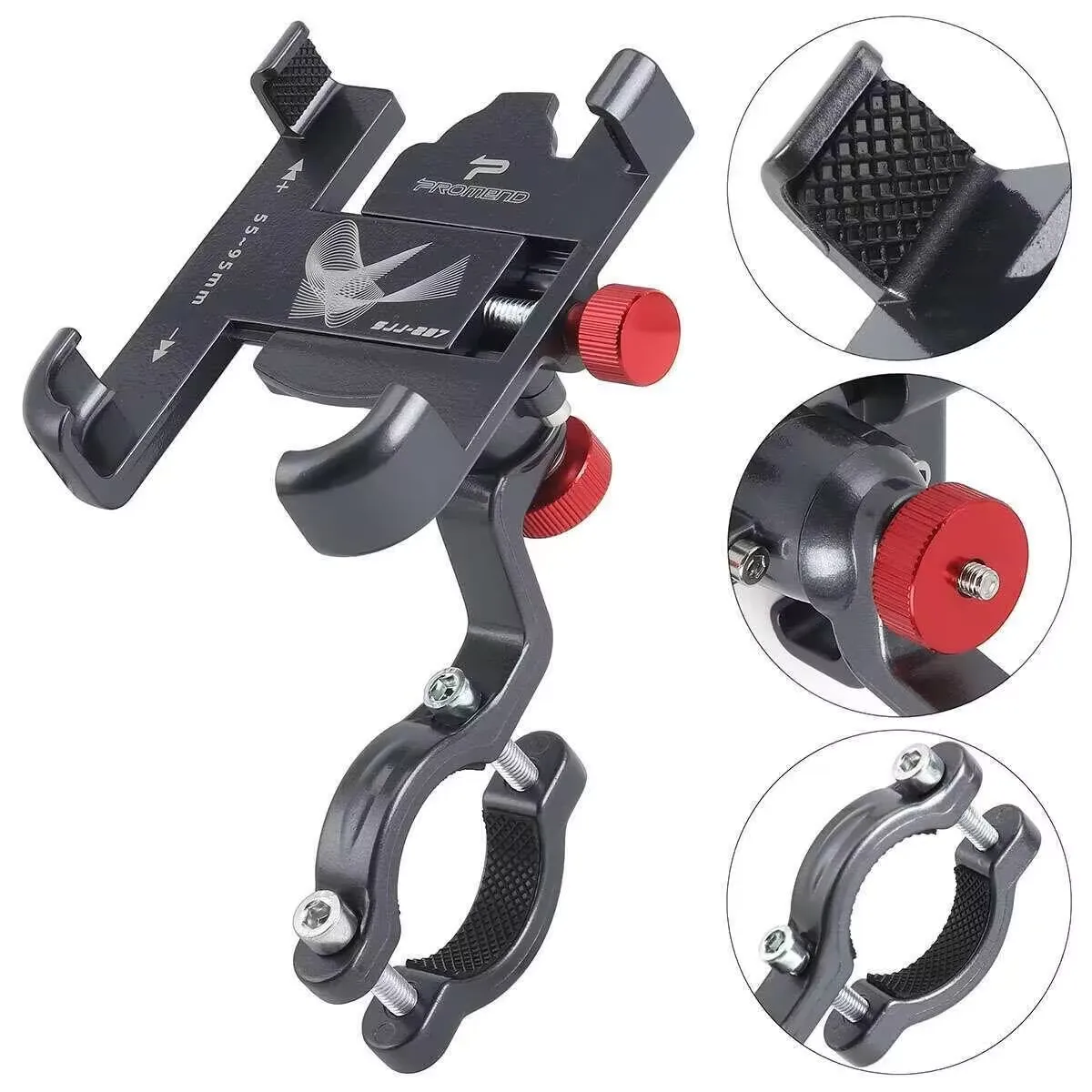 360° Aluminum Motorcycle Bike Bicycle GPS Cell Phone Holder Handlebar Mount