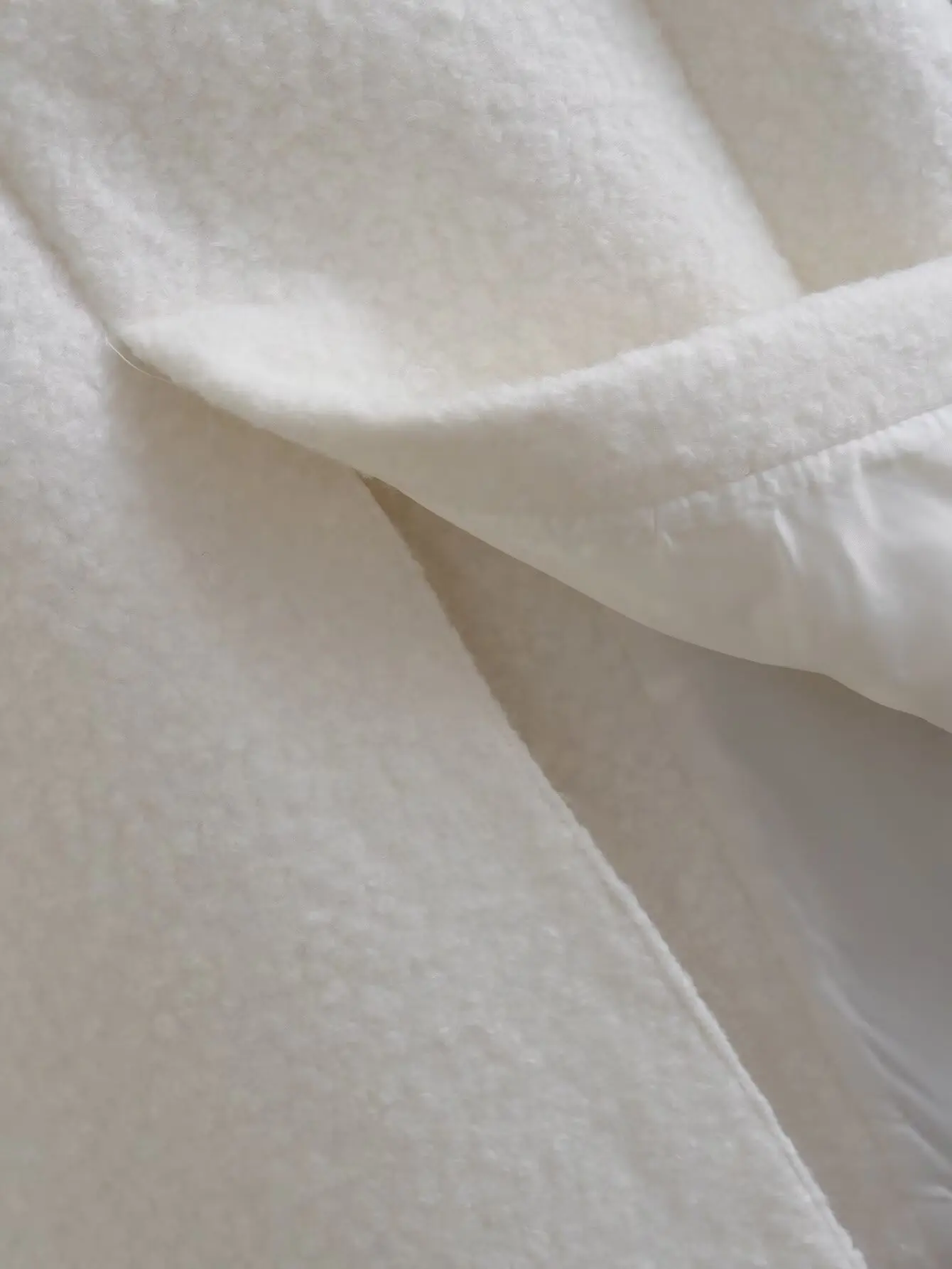 2025 Autunno Inverno Donna Solido Cappotto lungo in cashmere di lana bianca Miscele di moda Manica lunga Monopetto Capispalla elegante