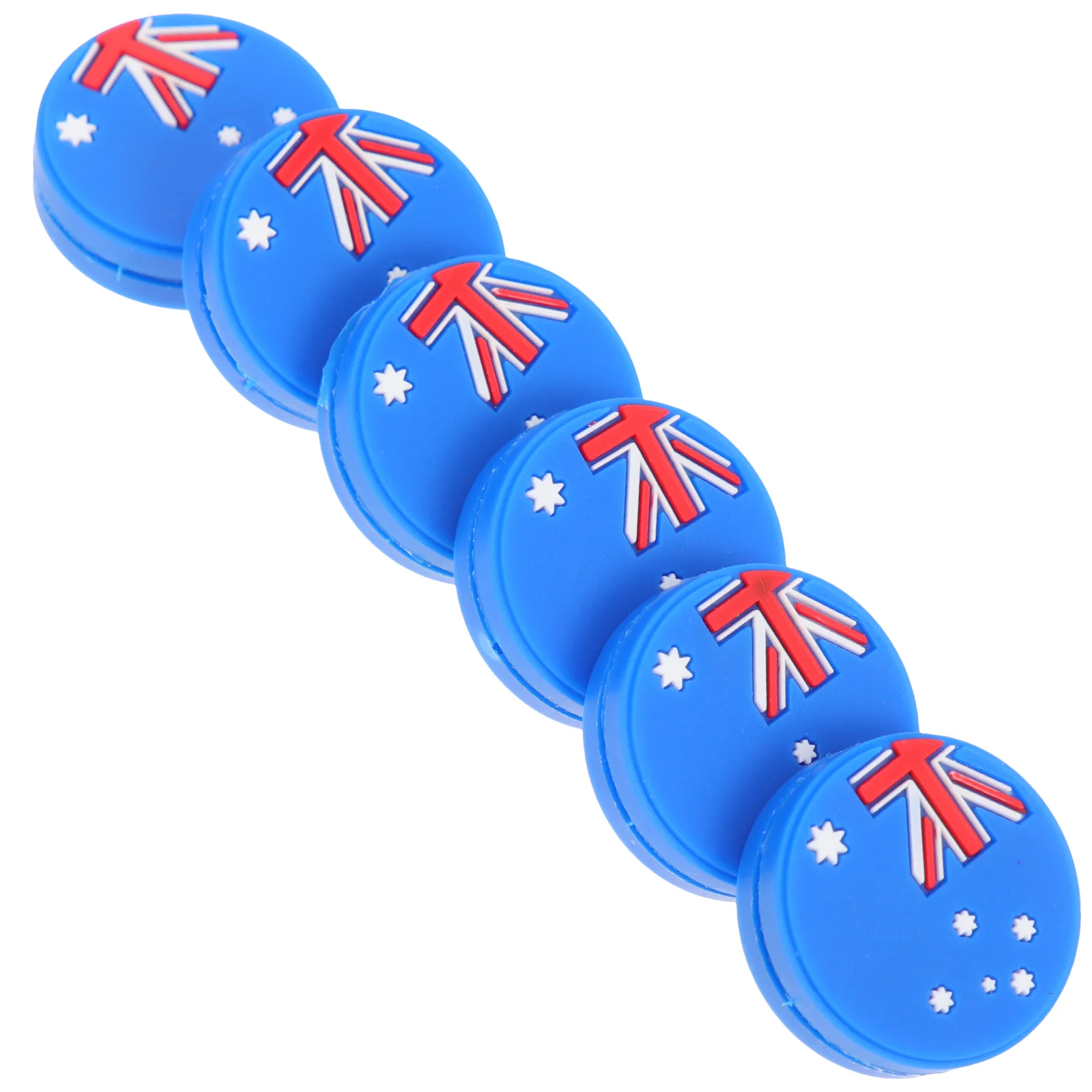 6 Pcs Tennis Racket Shock Absorber Flags Dampener Silicone Tennis Accessory Easy Install Less Shock Great Look Premium