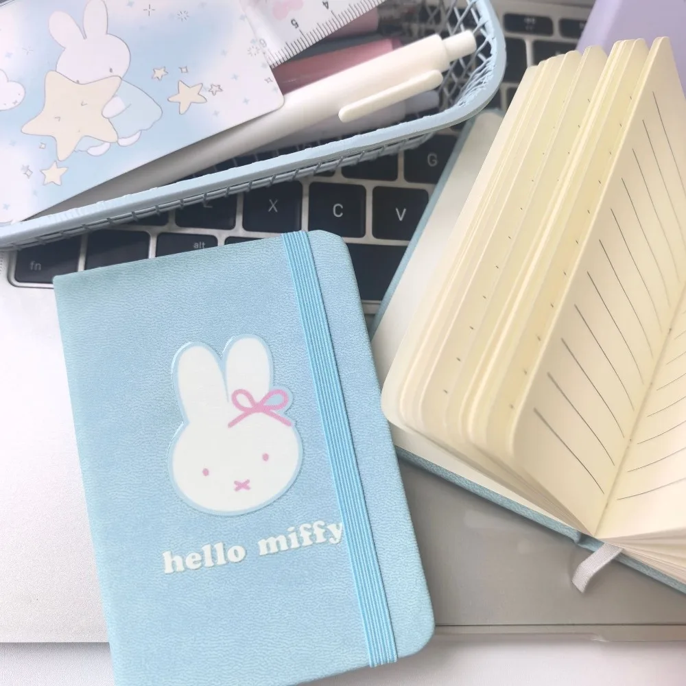 Miffy Bunny A7 Mini Notebook Ins Style Portable Pocket Journal Hardcover Lined Notepad Girls Diary Office School Supplies Gift