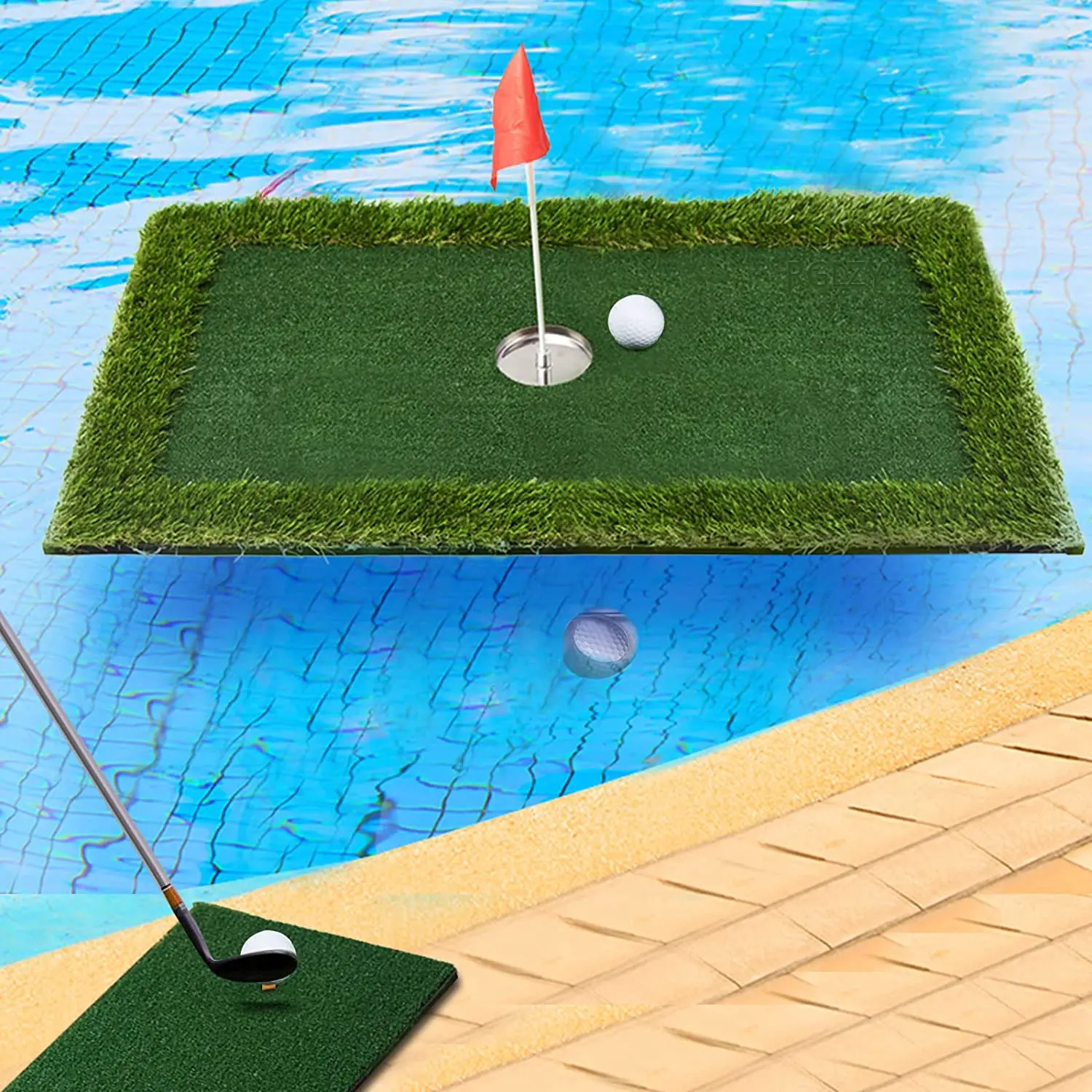 GPG04A Portable Putting Green Golf Field, Indoor Mini Golf Course Putting Green