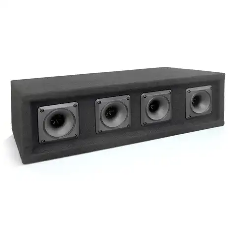 Pro 4 Way DJ Speaker System, 300 Watt Power, 150 RMS, Four 3 Inch Horn Piezo Tweeters, 8 Ohm Impedance, Full Range Audio