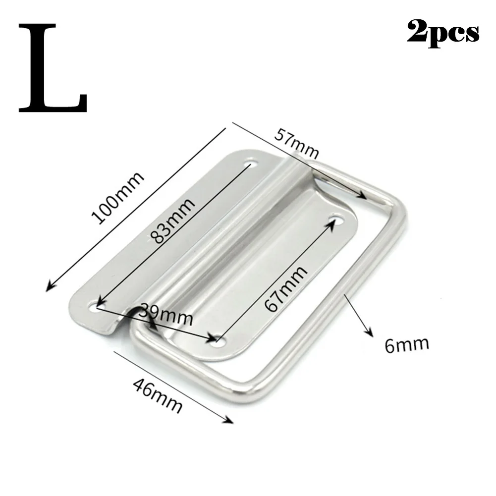 2 Stainless Steel Folding Pull Handles for Cabinet Drawer Cupboard and Wardrobe Applications and Practical Hardware