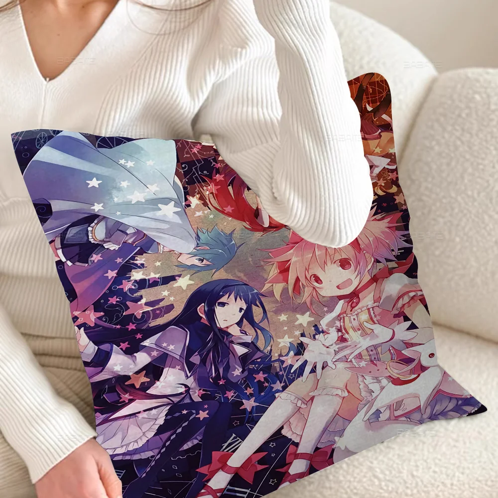 Puella Magi Madoka Magica Japanese Girls Anime Cushion Cover Pillow Cover Decor Pillowcase Printed Cushion Case For Couch