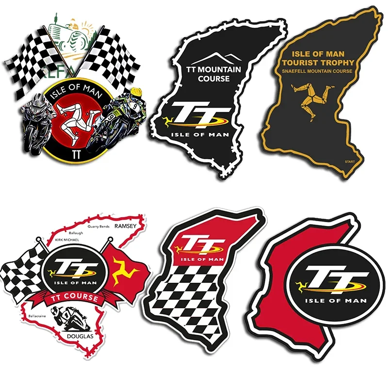 EARLFAMILY 13cm Isle of Man TT Race Logo Car Stickers Personality Waterproof Decal Windows Trunk RV Motorcycle Car Accessories