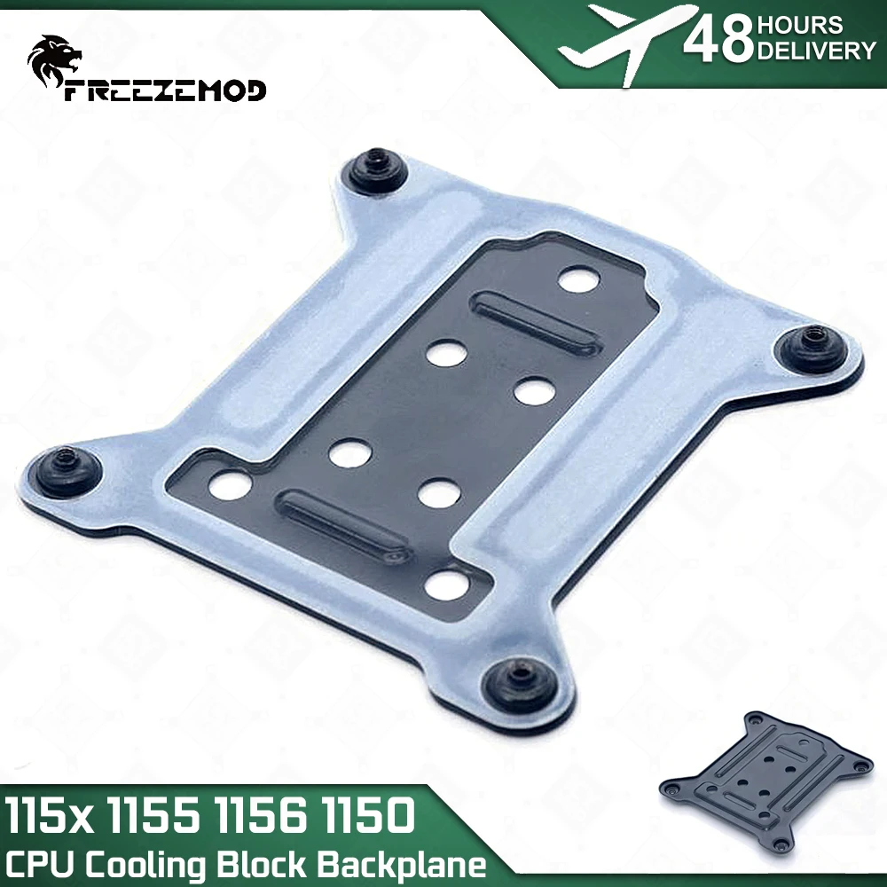 FREEZEMOD 115X 1155 1156 1150 CPU Water-cooled Block Backboard Metal Material with Insulation Layer on The Back M3 Thread