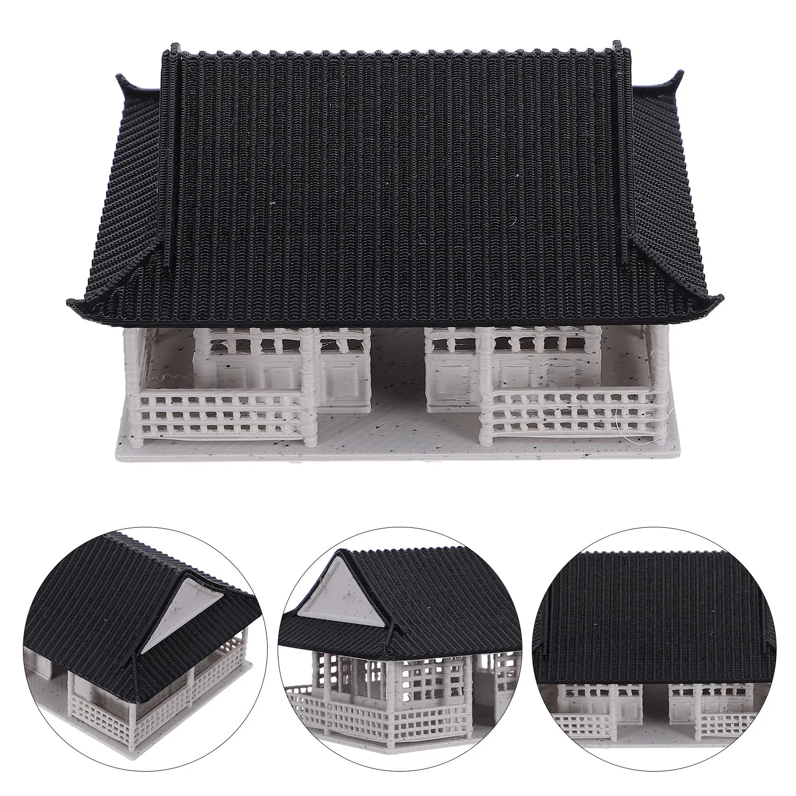 

Mini Chinese Building Statue Miniature Japanese Pavilion Architecture Perfect Zen Garden Bonsai Micro Landscape Pavilion