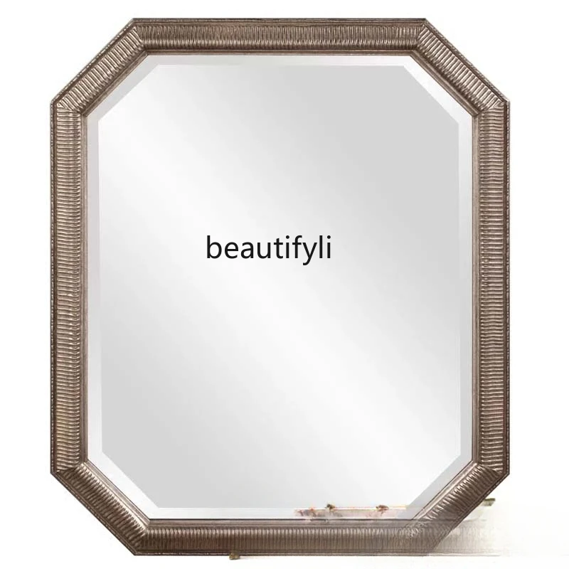 wall-mounted bathroom mirror, American-style living room background wall decoration  dining side enigma mirror customization