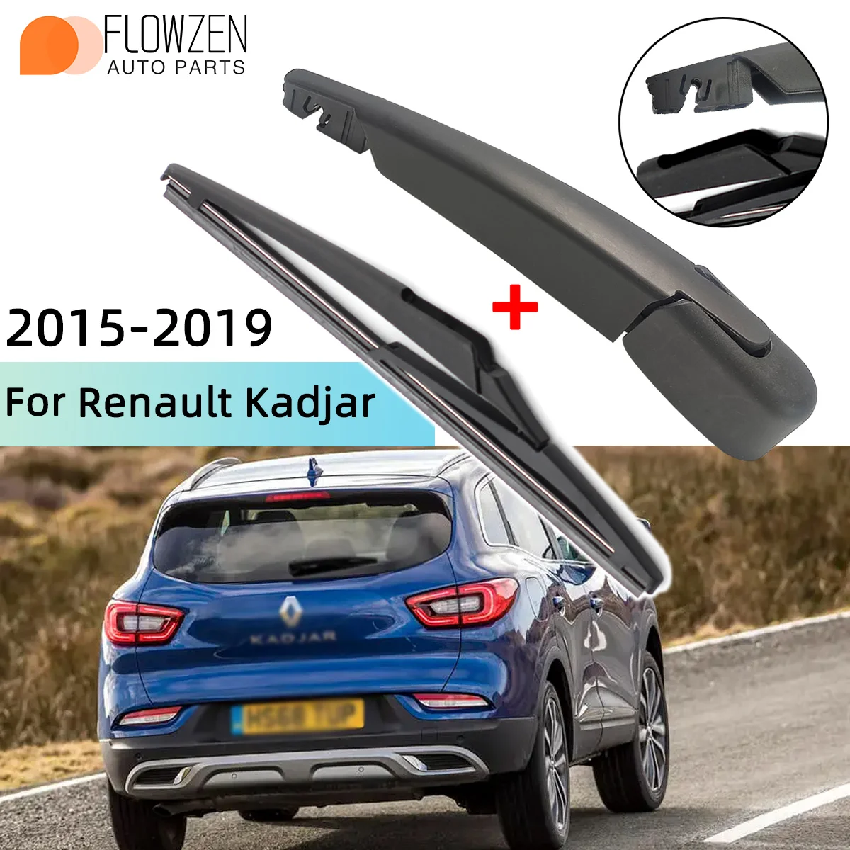 Hinten Scheibenwischerblatt Wischerarm Kit Für Renault Kadjar 2015-2019 Windschutzscheibe Scheibenwischer Bürsten Reinigungszubehör