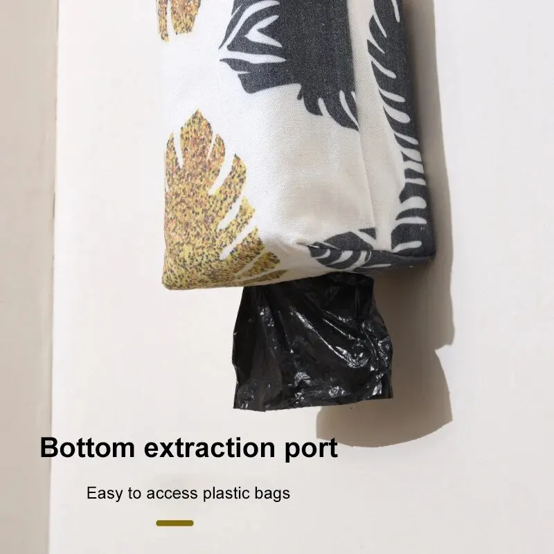 1pc Plastic Bag Holder Garbage Bag Storage Hanging Bag Wall-mounted Splicing Color Pull-out Sorting Debris Storage Bag