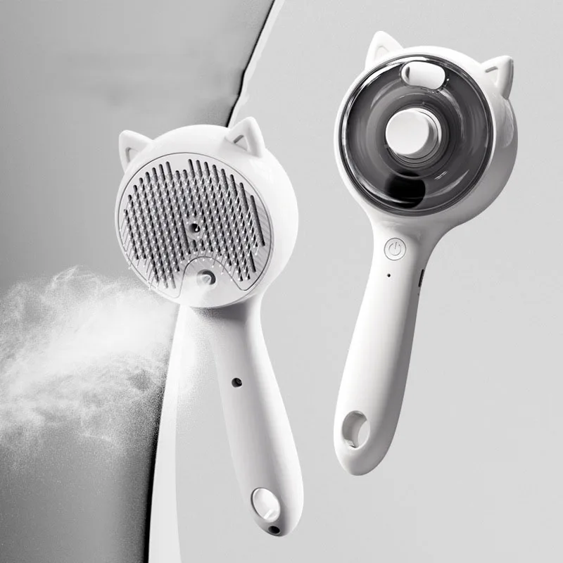 Spray Cat Hair Comb Steam Comb Massage Cleaner For Pet Cat Special Anti Floating Hair Magic Tool Comb Brush With Automatic Funct