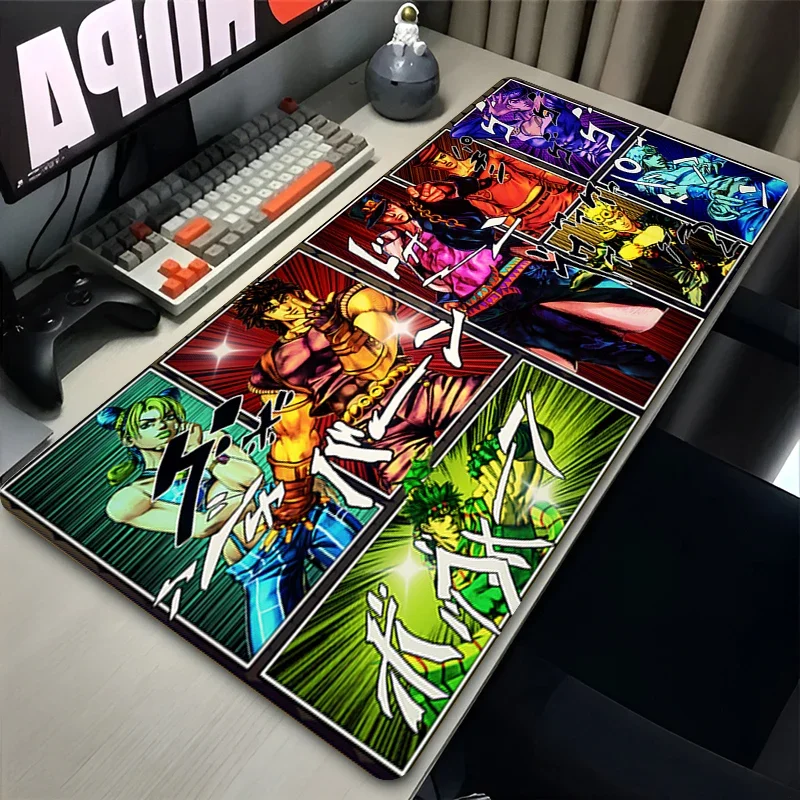 CIFBUY JoJo Anime XXL Gaming Mouse Pad Vintage Papyrus Mural Comic Character Desk Pad For Laptop Keyboard