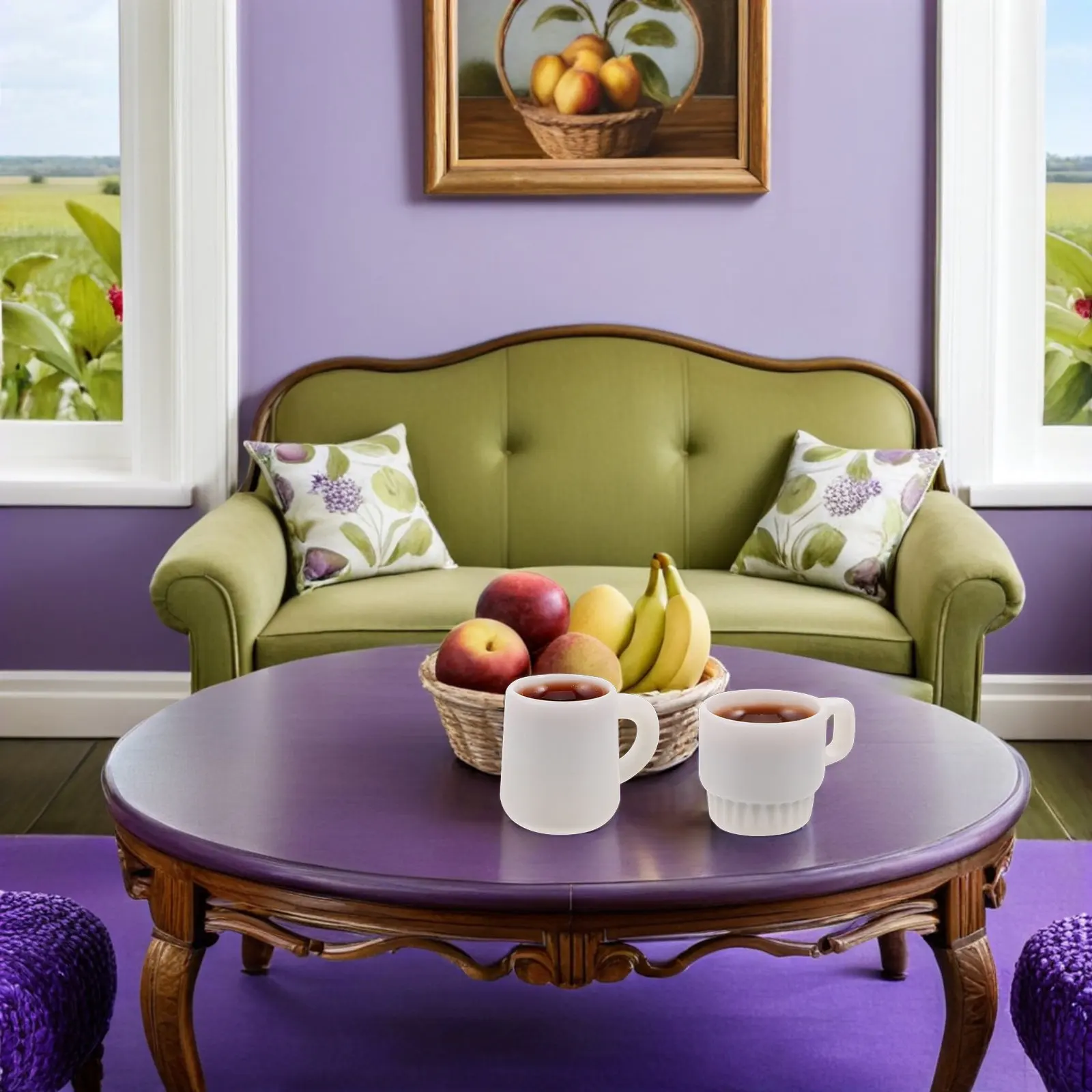 

50Pcs Miniature Coffee Cup Resin Set Realistic Dollhouse Kitchen Accessories Mini Coffee Mug Cup Tiny Beverage Decoration DIY