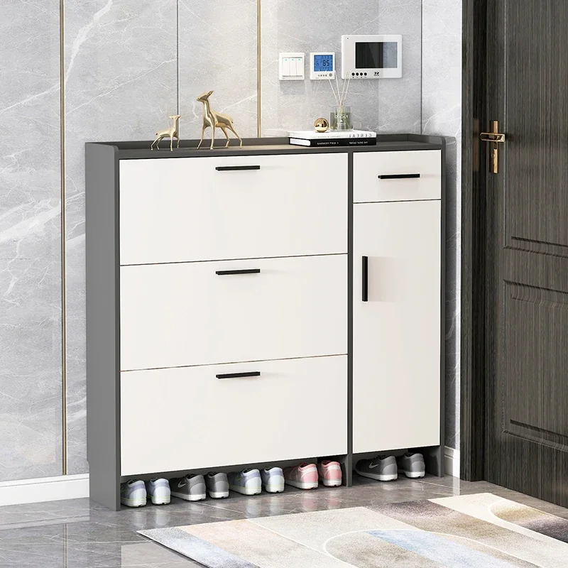 

Modern Storage Rotating Shoe Cabinets Balcony Mobile Wooden Hallway Shoe Cabinets Living Room Meuble De Rangement Furniture Sets