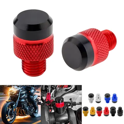 1 쌍 M10 x 1.25 시계 방향 CNC 미러 구멍 플러그 오토바이 스쿠터 전기 자전거 세발 자전거, 10mm 백미러 나사