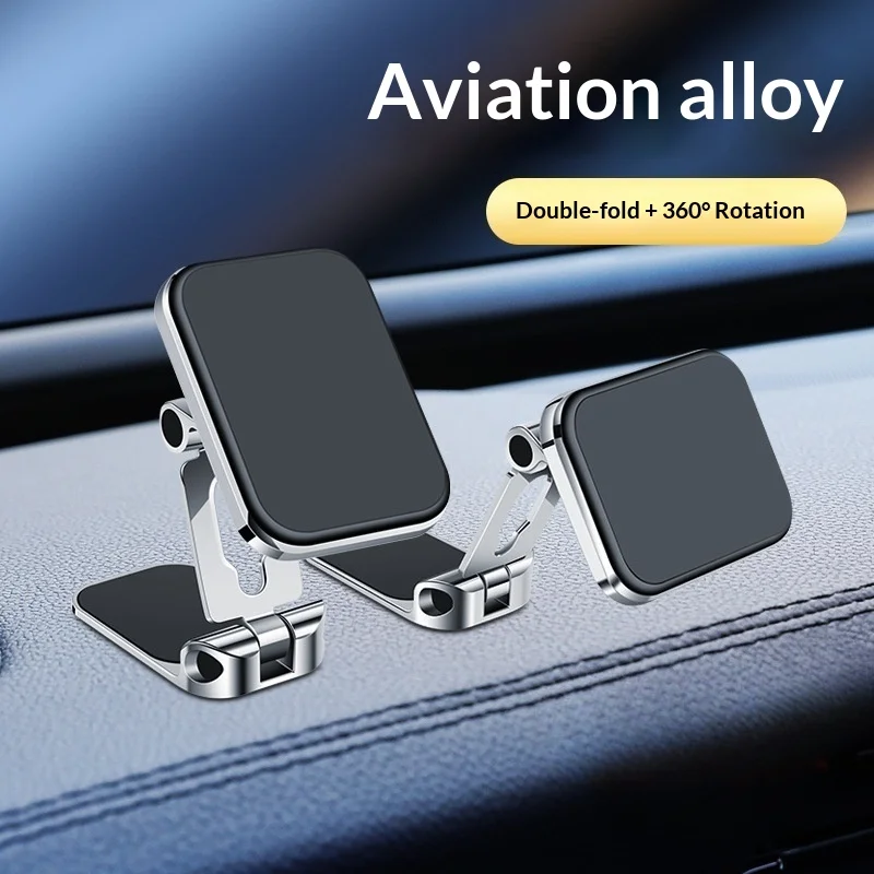 Support de téléphone portable pour voiture à aspiration, support de Navigation pliable à forte Attraction magnétique pour panneau de instruments de sortie d'air