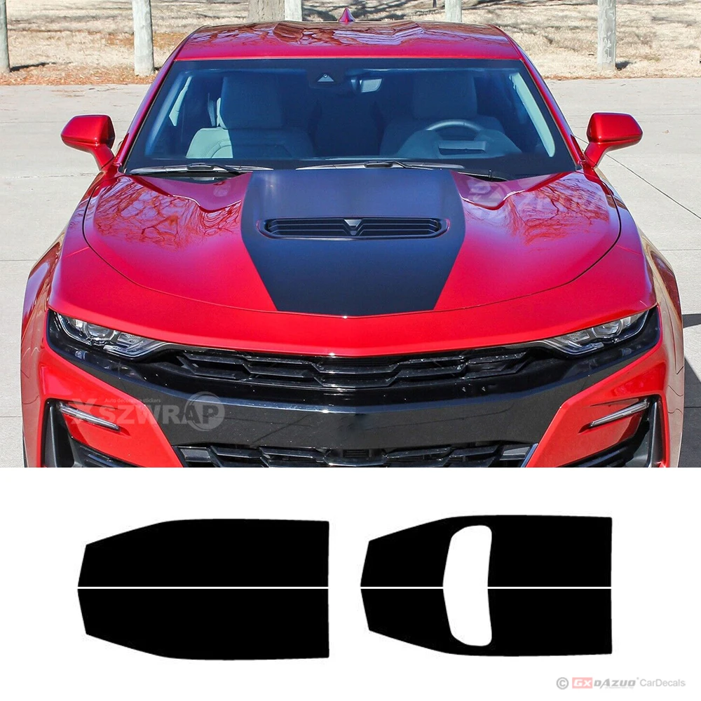 

2019-2023 For Chevy Camaro Racing Stripes Hood Decal Center Stinger SHOCK Stripe Decals Vinyl Graphics Kit