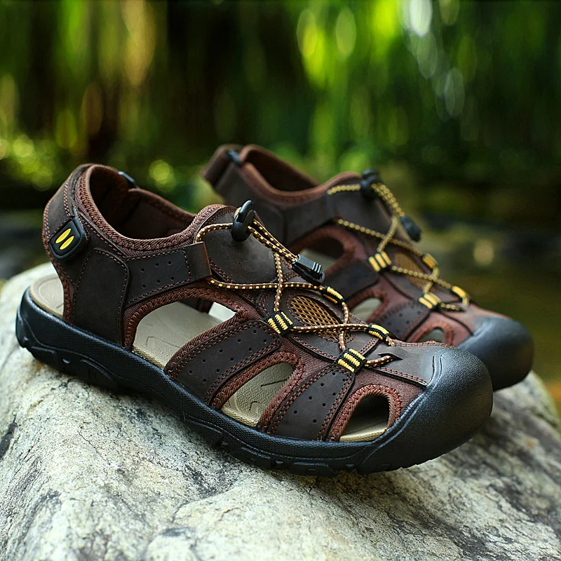 Plus Big Size 48 49 50 Summer Mens Sandals Fashion Outdoor Beach Sandals Breathable Casual Shoes Closed Toe Upstream Wading Shoe